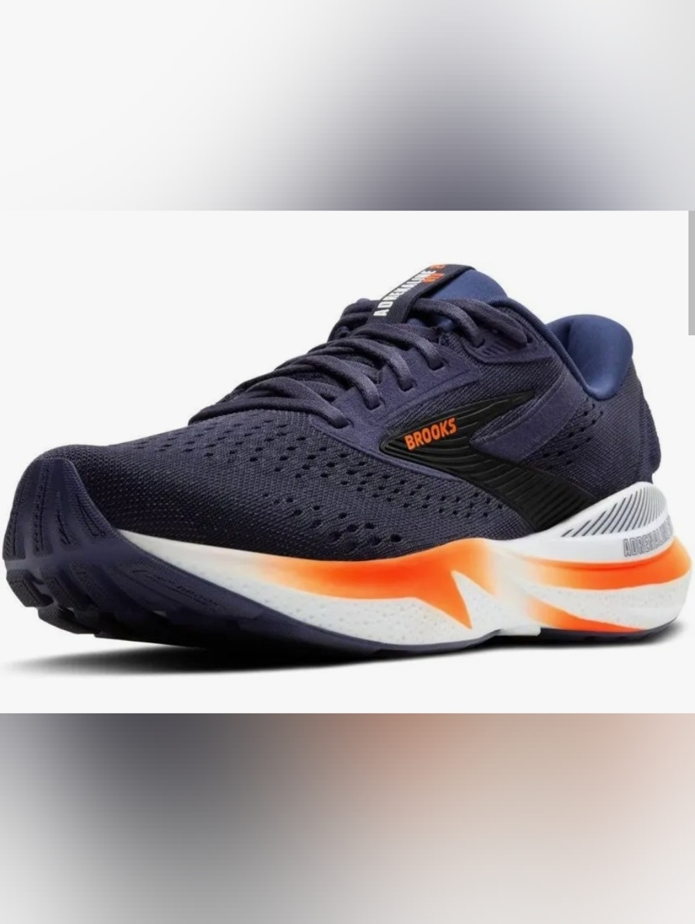 NIB Brooks Men’s Adrenaline GTS 24 Running Shoe - Peacoat/Orange/White Size 10